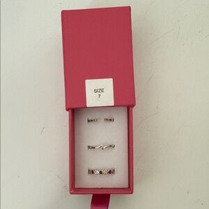 Chic Silver Ring Set